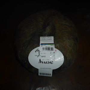1 Ball Trendsetter Muse Mohair Blend Yarn Color 811 (Tan & Black Combo) 175 yds.